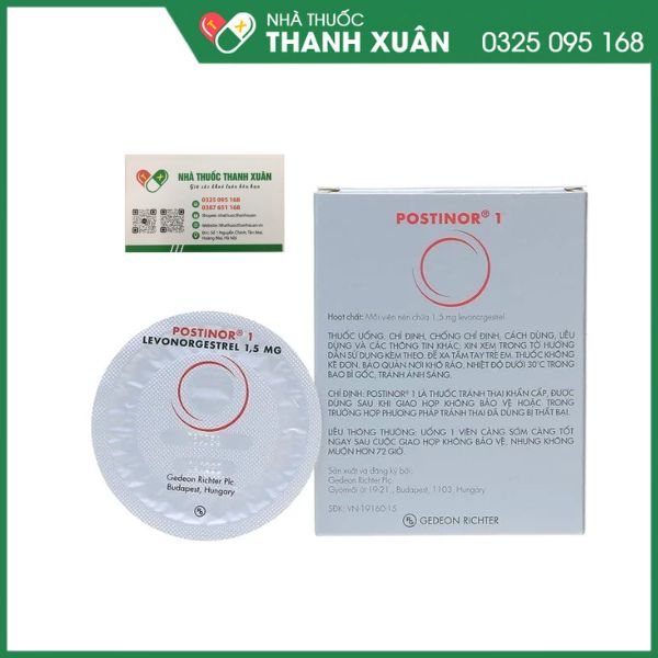 Postinor 1 - Thuốc tránh thai khẩn cấp trong vòng 72h